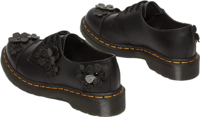 Dr. Martens 1461 Flower Applique Leather Oxford Shoes