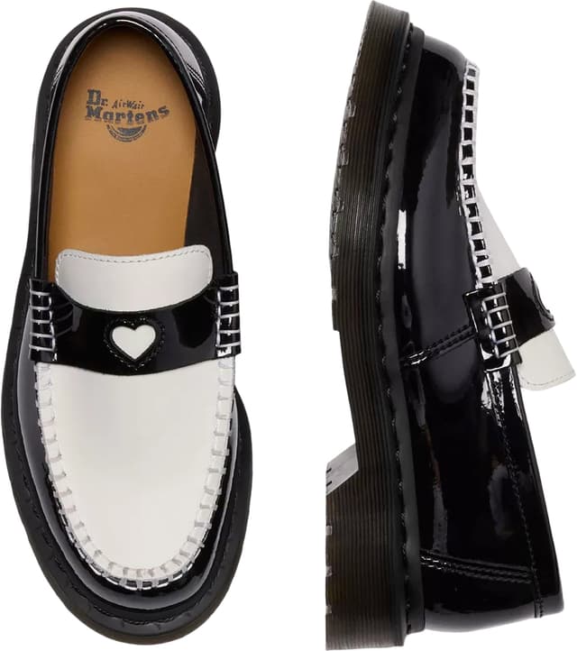 Dr. Martens Penton Heart Two-Tone Patent Leather Loafers - Women's
