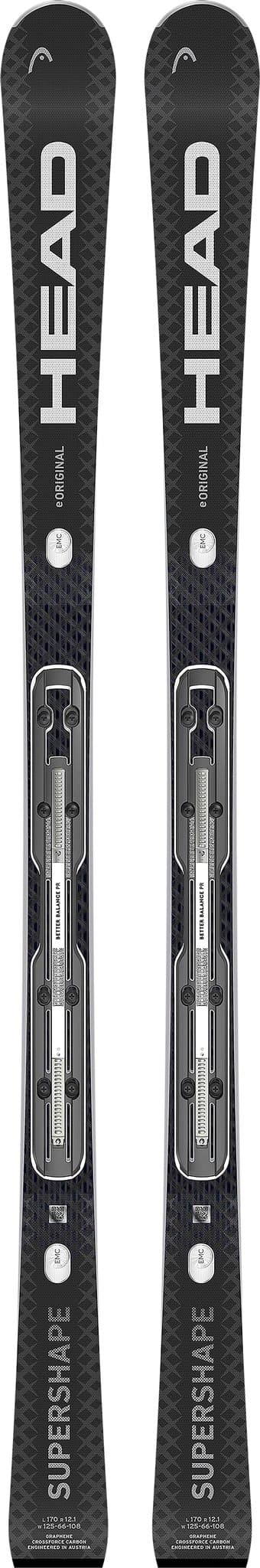 HEAD Supershape e-Original SW Skis with PR Ski Bindings - Unisex