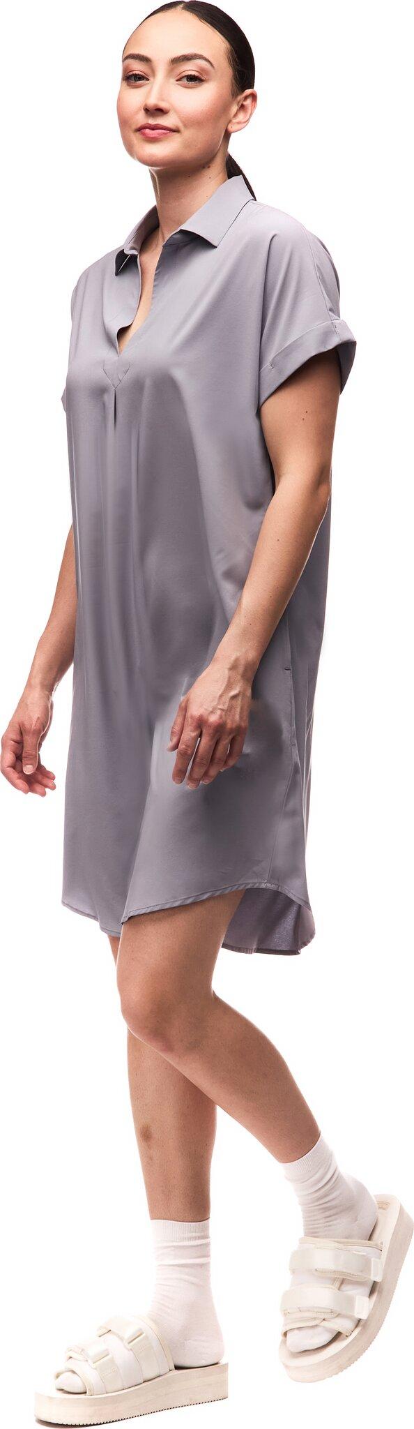 【ミル】FLUTED SHORT SLEEVE SHIRT DRESS Indyeva Frivol Knee Length Short Sleeve Shirt Dress - Women's