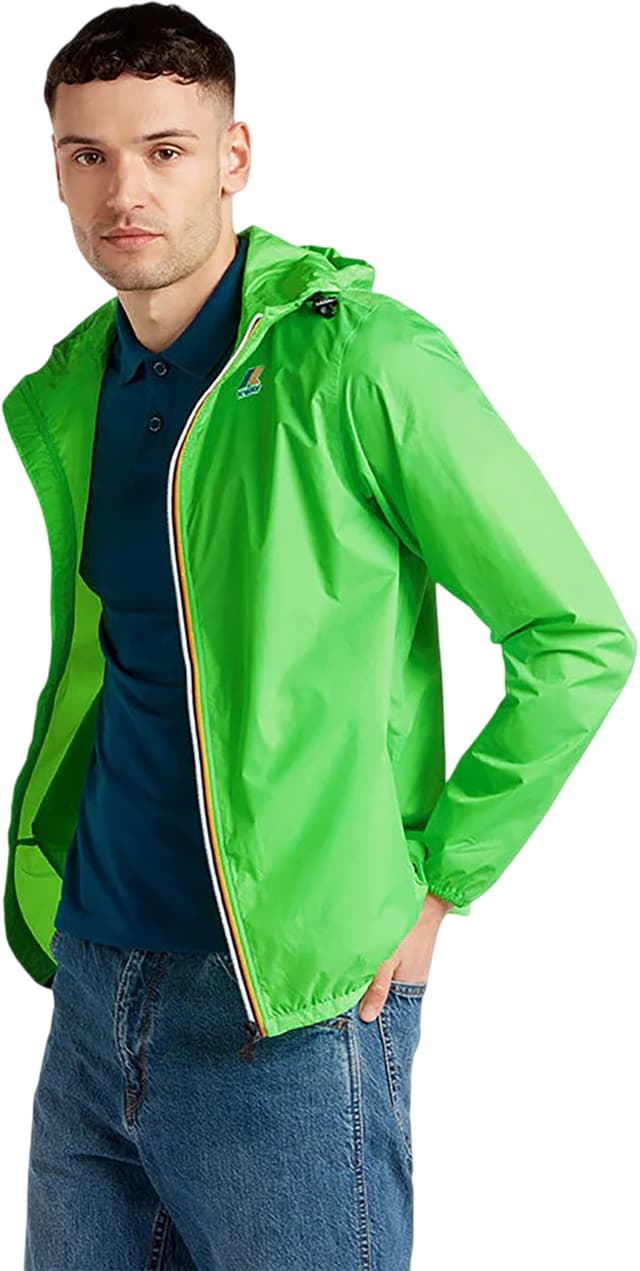 K-WAY ナイロンジャケット XL グリーン　レオン K-Way Le Vrai Leon Packable Quarter Zip Windbreaker Rain Jacket