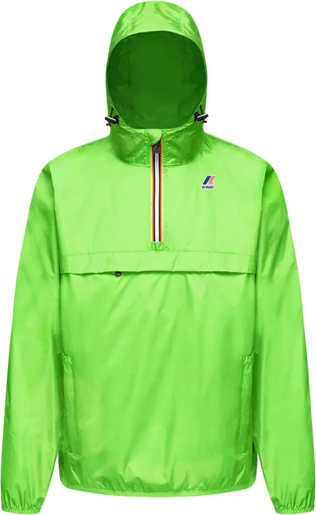 K-WAY ナイロンジャケット XL グリーン　レオン K-Way Le Vrai Leon Packable Quarter Zip Windbreaker Rain Jacket