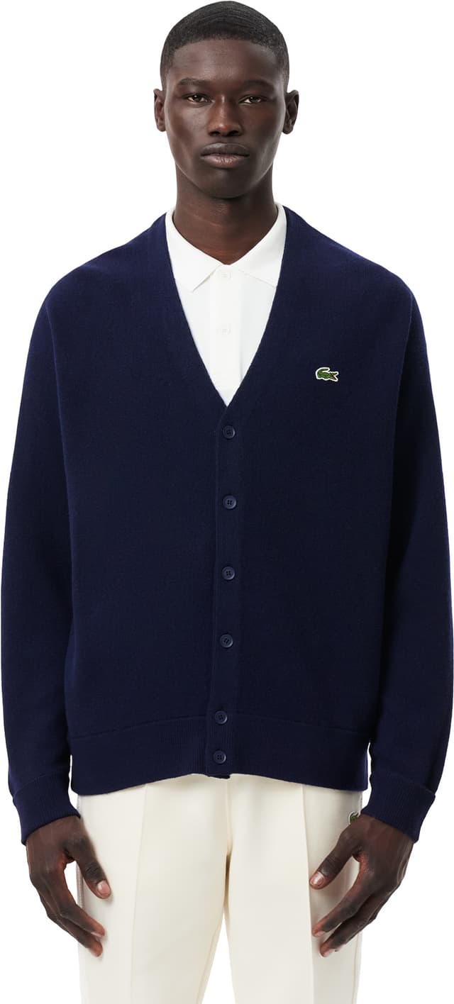 Lacoste Relaxed Fit Wool Cardigan - Men's | Altitude Sports