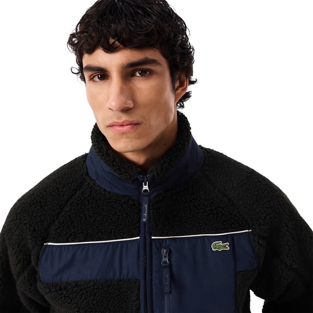 Lacoste Colorblock Sherpa Fleece Jacket - Men's | Altitude Sports
