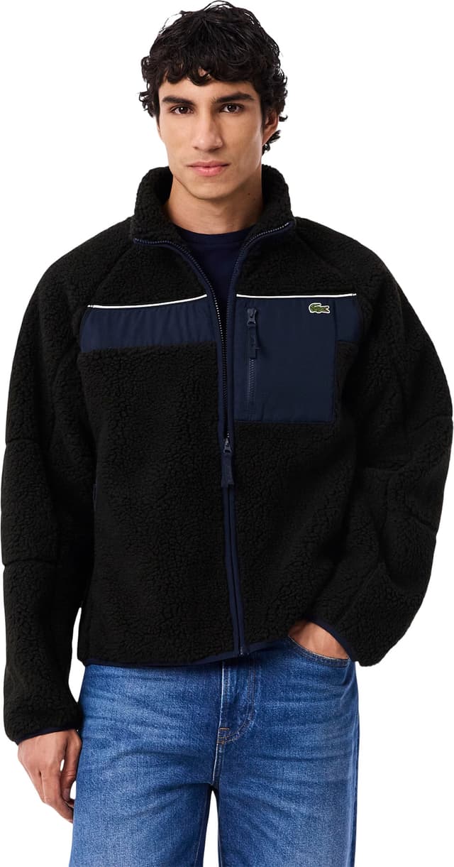 Lacoste Colorblock Sherpa Fleece Jacket - Men's | Altitude Sports