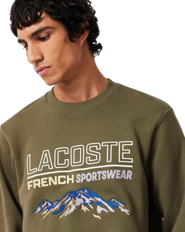 Lacoste Embroidered Motif Fleece Sweatshirt - Men's | Altitude Sports