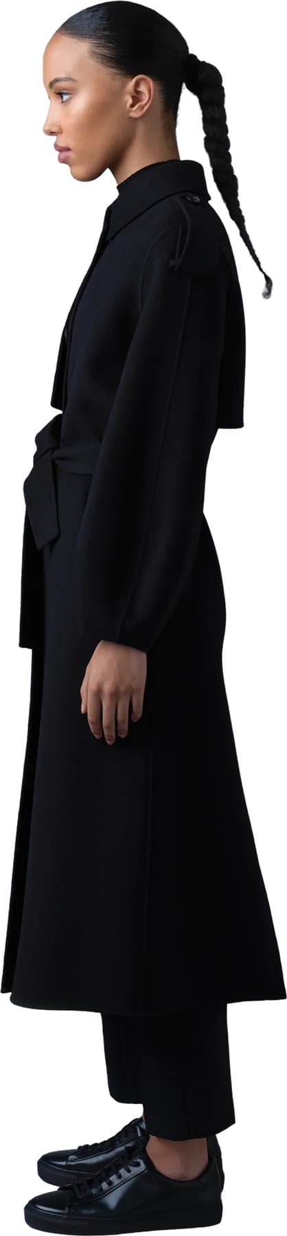 Mackage Ceyla Double-Face Wool Coat with Sash Belt - Women's