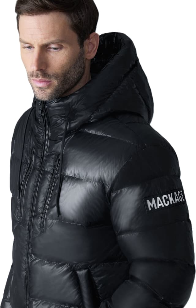 HOLEMARK Classic Down Jacket　MOAT Mackage Victor-R Light Down Jacket with Storm Visor Hood - Men's