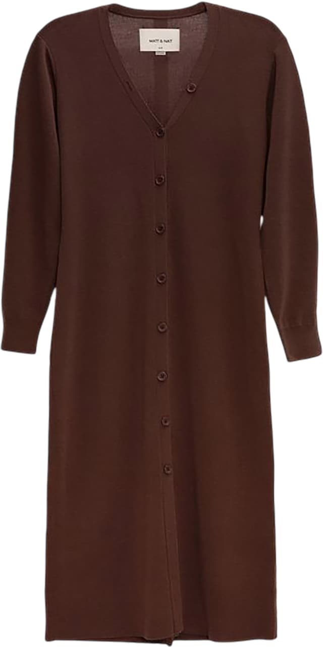 Matt & Nat Franek Long Sleeve Button Front Longline Cardigan