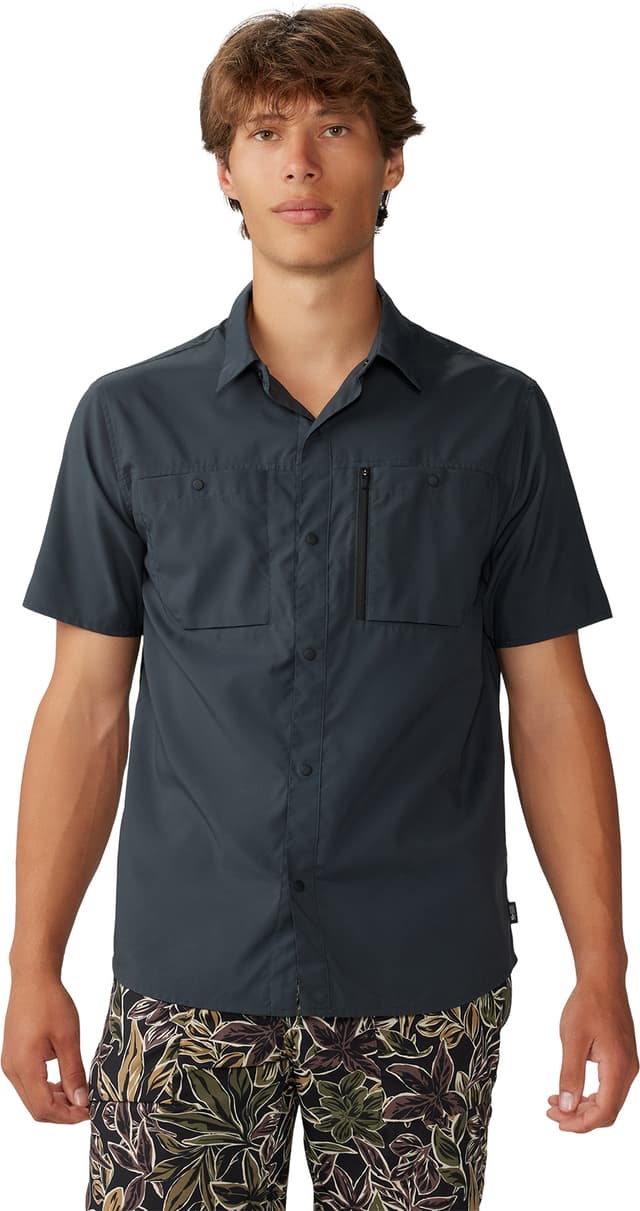 MOUNTAIN HARDWEAR｜ (MHW Circle Short Sleeve (2110741-10 Mountain Hardwear】MHW Circle™ Short Sleeve 透氣針織棉LOGO短