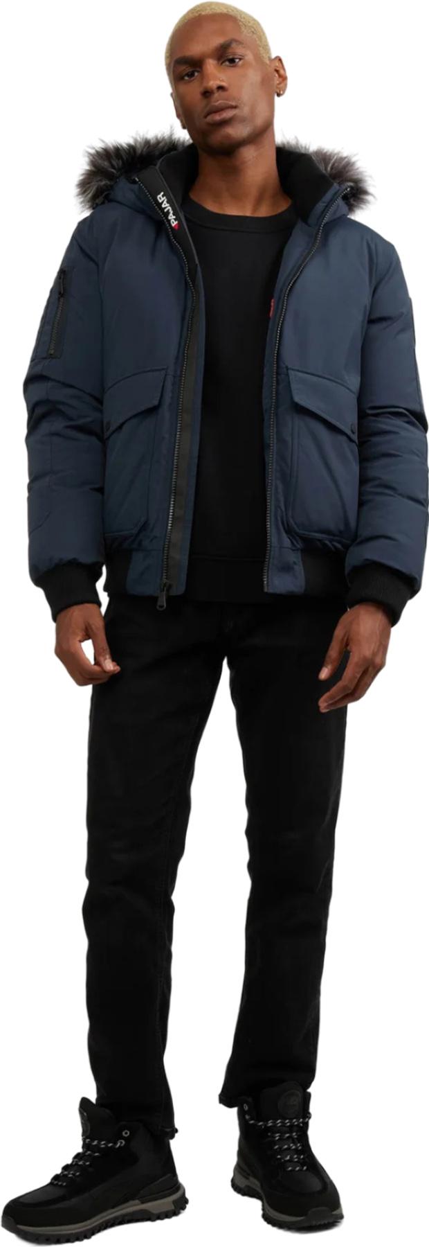 Pajar Anderson Mixed Media Bomber Jacket with Fixed Hood - Men's