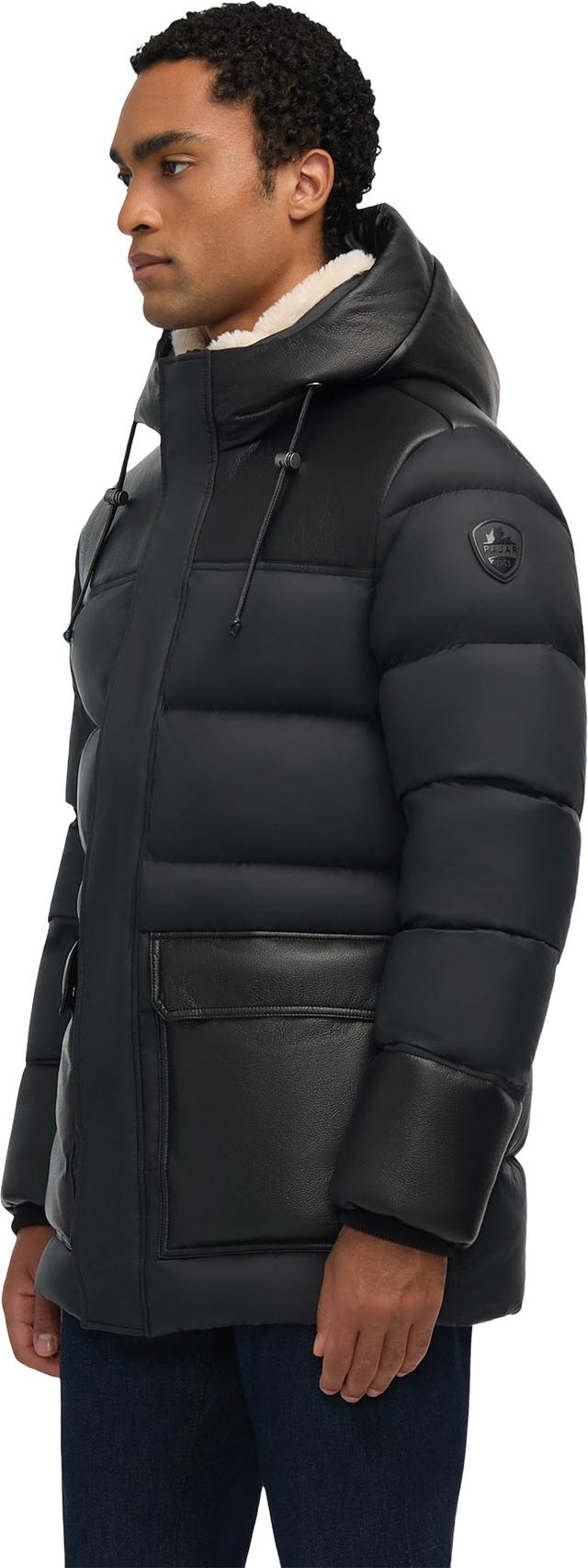 Pajar Wolf Mix Media Faux Shearling Puffer Parka with Fixed Hood