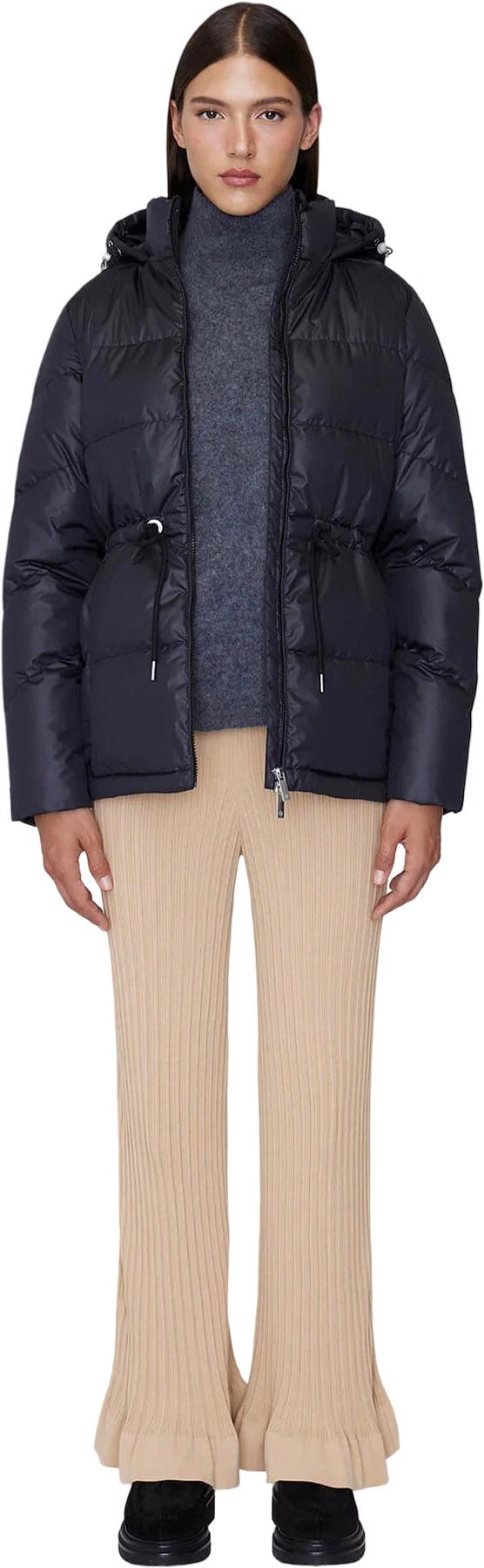 Quartz Co. Isabela Lightweight Hooded Waisted Down Jacket