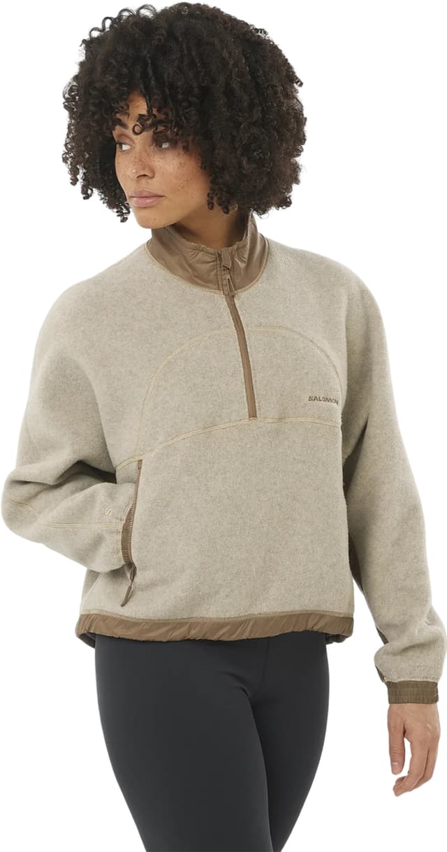 Salomon Chroma Half Zip Cropped Fleece Pullover - Women's