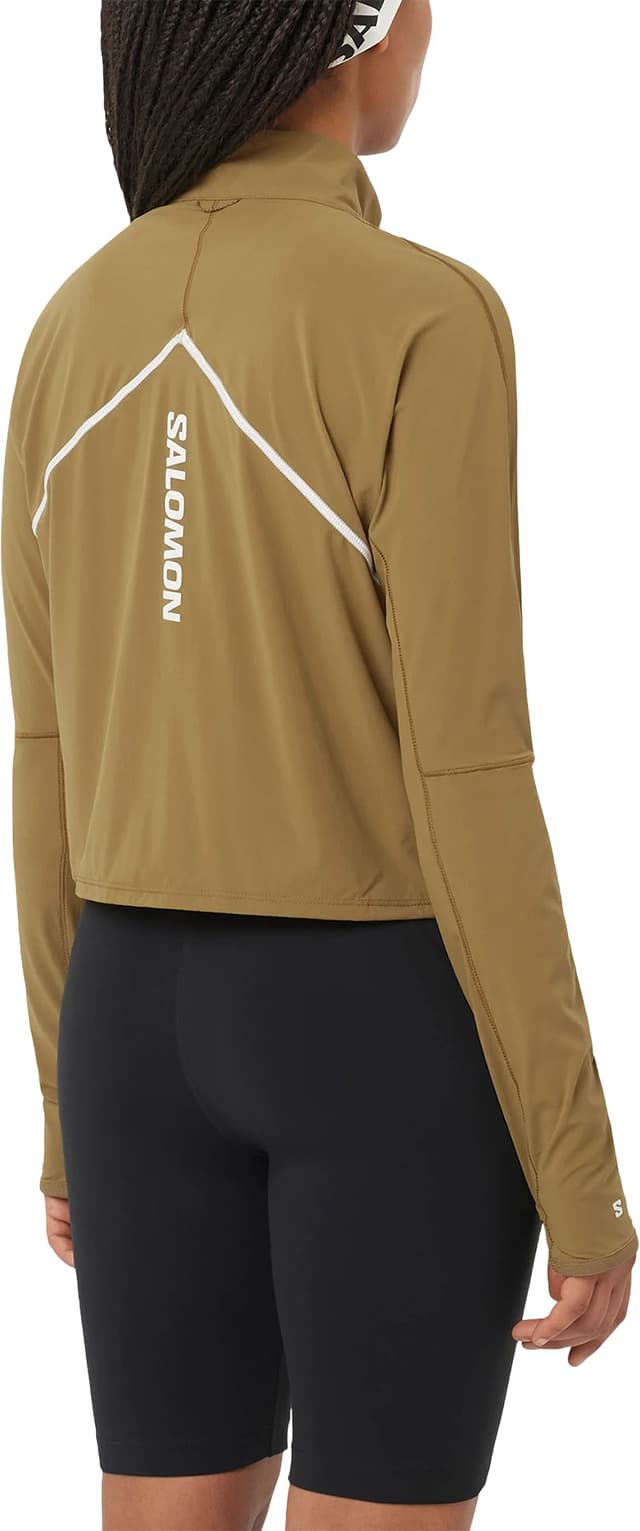 Salomon Sense Aero Hybrid Cropped Half Zip Midlayer Pullover