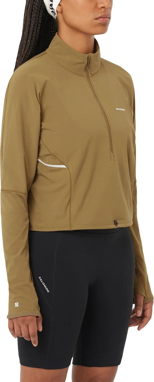 Salomon Sense Aero Hybrid Cropped Half Zip Midlayer Pullover