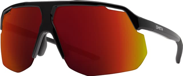 Smith Optics Motive Sunglasses - Black - ChromaPop Red Mirror Lens