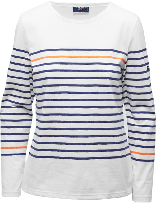 【SAINT JAMES】Vaujany U Long Sleeve T-Shirt Women's Striped Long Sleeve T-Shirt with Heart Elbow Patches