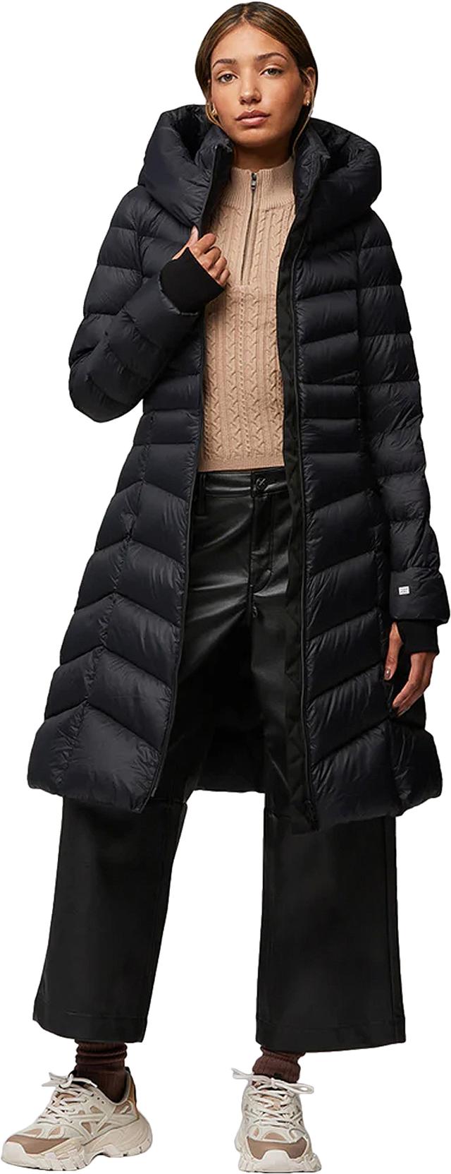 SOIA & KYO Lita-TD Sustainable Fit & Flare Lightweight Down Coat