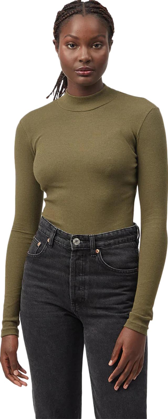 tentree Rib Mock Neck Longsleeve Sweater - Women's | Altitude Sports