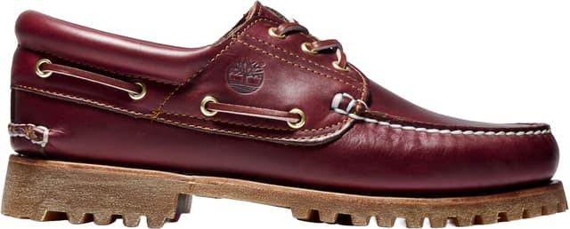 【美品】Timberland 3eye classic lug Burgundy Timberland 3-Eye Lug Handsewn Boat Shoes - Men's | Altitude Sports